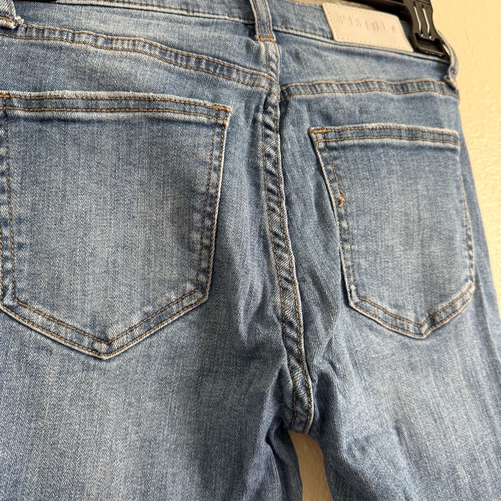 Pistola High-Rise Skinny w/ Medium Blue Wash and Raw Edge Hem (Box F) - Picture 10 of 10